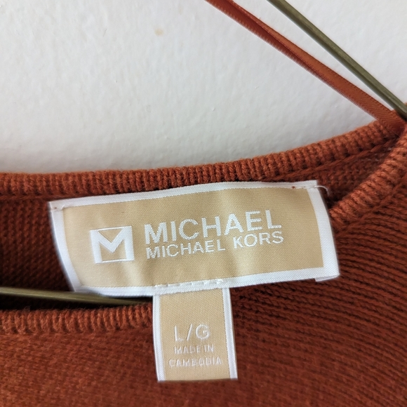 Michael Kors Size L Pumpkin Sweater Top - Picture 3 of 3